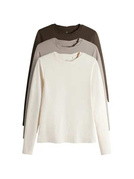 The Set Tričko režná / čokoládová / světle hnědá