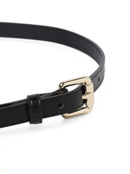 Curea Just Cavalli din piele cu autograf negru