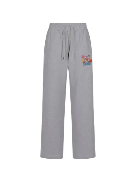 Pantaloni Casablanca cu broderie alergare cu cordon gri
