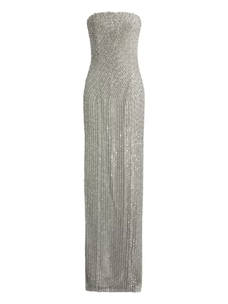 Rochie de seară Ralph Lauren Collection gri
