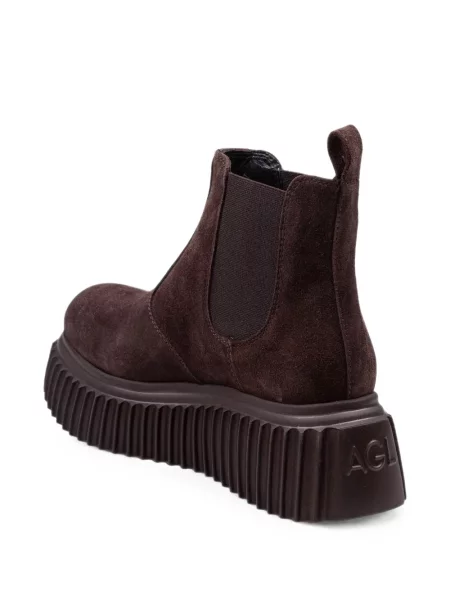 Botine chelsea Agl din piele de căprioară maro