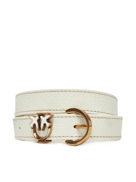 Pinko De piele TAMBORIL alb