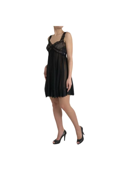 Sukienka mini Dolce And Gabbana koronkowa biznesowa czarna