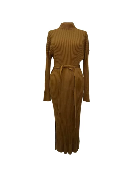 Cu centură rochie Proenza Schouler tricotate maro