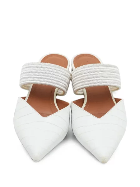 Papuci tip mules Malone Souliers alb