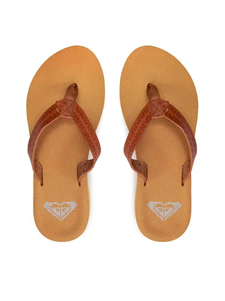 В'єтнамки ROXY Porto Motif tan коричневі