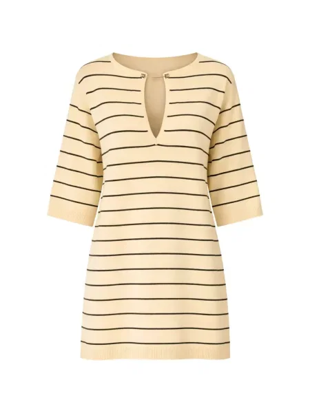 Sukienka mini Elisabetta Franchi w paski garniturowa