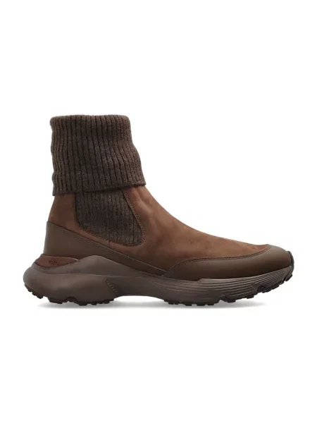 Botki Tod's skórzane brązowe