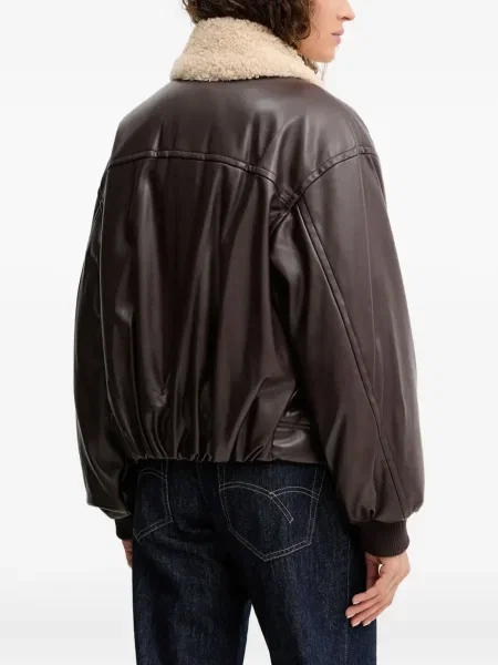 Geanta de piele Twinset maro