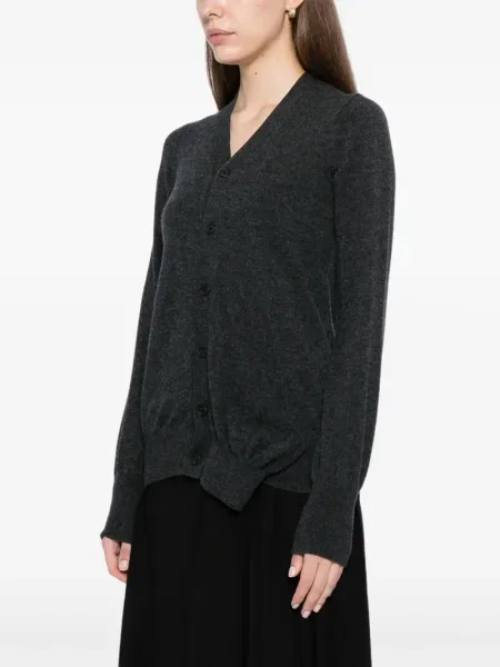Cardigan Yohji Yamamoto cu decolteu în V gri