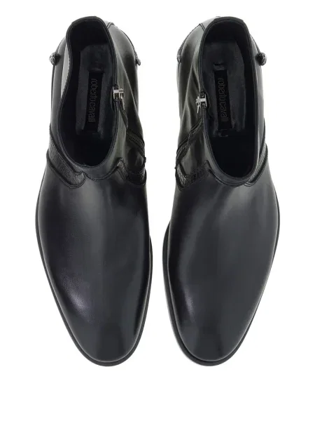 Cizme scurte Roberto Cavalli din piele negru