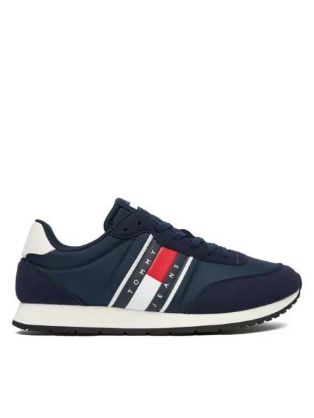 Superge Tommy Jeans Tjm Classic Runner Mornarsko modra bela