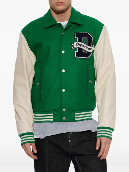 Geacă bomber Dsquared2 cu autograf verde