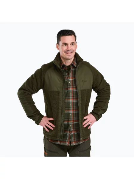 Мъжко яке Pinewood Pile Fleece moss green зелено