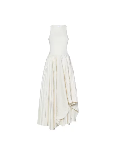 Maksi sukienka maxi Alexander Mcqueen bez rękawów biała