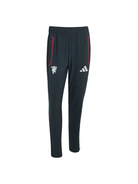ADIDAS PERFORMANCE Sportske hlače Manchester United Tiro tamno zelena / svijetlo crvena bijela