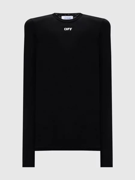 Лонгслів з логотипом Off-white чорний