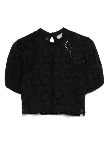 Bluză Twinset cu broderie negru