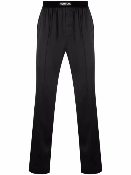 Pantaloni Tom Ford de mătase negru