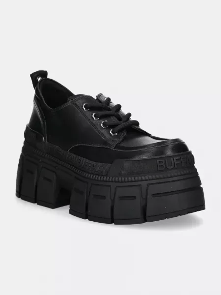 Половинки обувки Buffalo Gospher Lace Up Cs с платформа черно