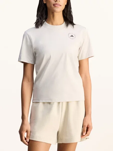 Adidas By Stella Mccartney Tričko Adidas By Stella Mccartney béžová