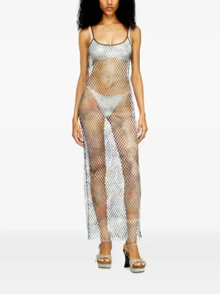 Rochie Diesel plasă de costum alb
