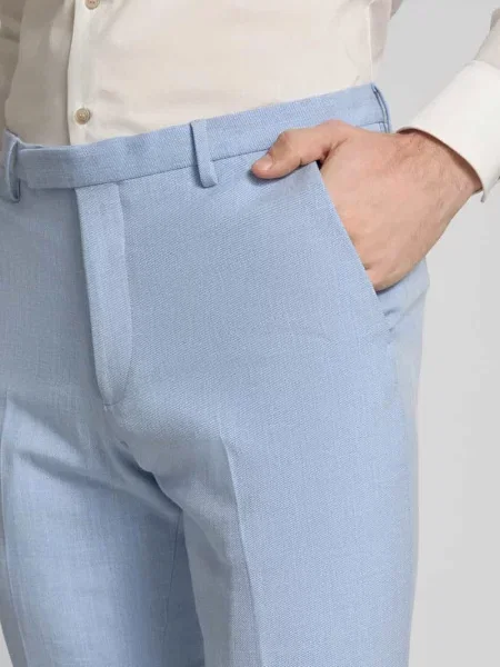 Spodnie garniturowe w kroju slim fit ze strukturalnym wzorem Mcneal