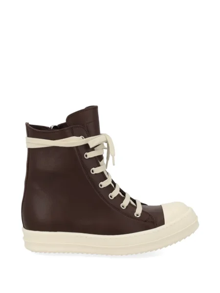 Sneakerși Rick Owens cu șireturi din dantelă maro