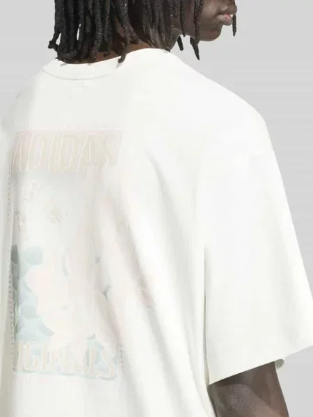 T-shirt o kroju loose fit z czystej bawełny Adidas Originals biała