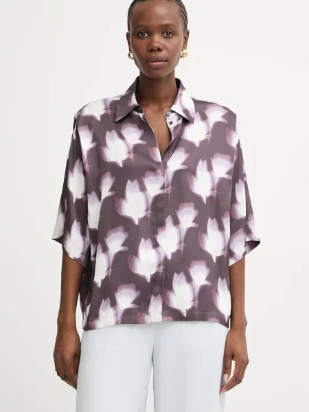 BOSS cămașă pentru femei cu vâscoză Bimina violet