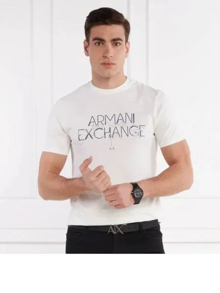 Armani Exchange Tricou alb