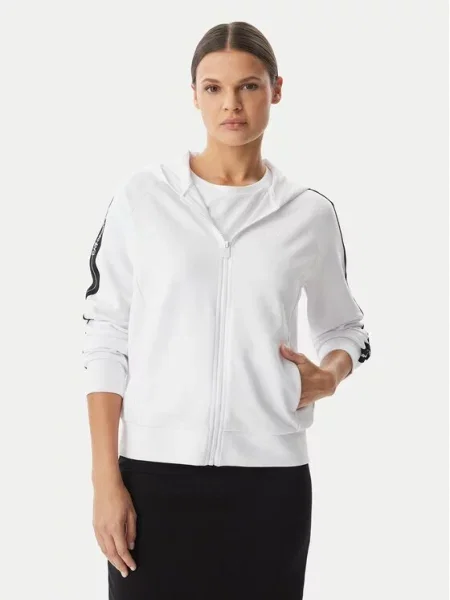 Emporio Armani Tepláková bunda čierna biela