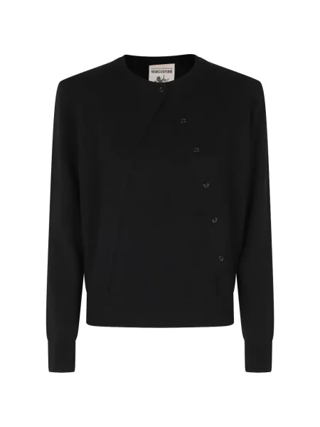 Cardigan Semicouture tricotate asimetric negru