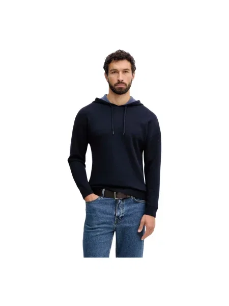 United Colors of Benetton sweter z dodatkiem wełny granatowy niebieski