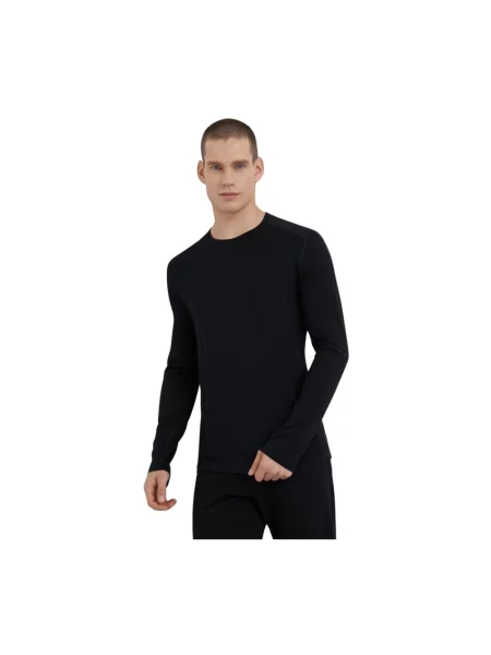 Bluza termoaktywna icebreaker Oasis Crewe black czarna