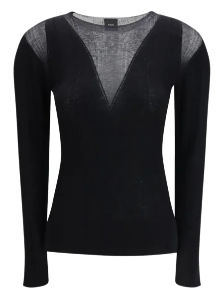 Top Pinko transparente negru