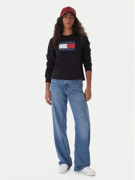 Tommy Jeans Jopa Flag črna