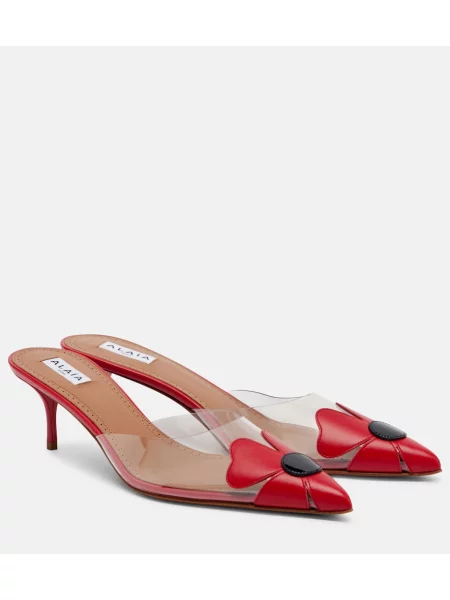 Papuci tip mules Alaïa roșu