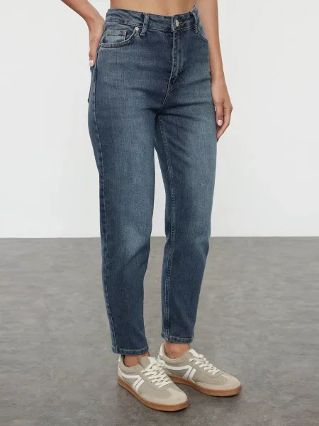 Джинси мом Trendyol синій