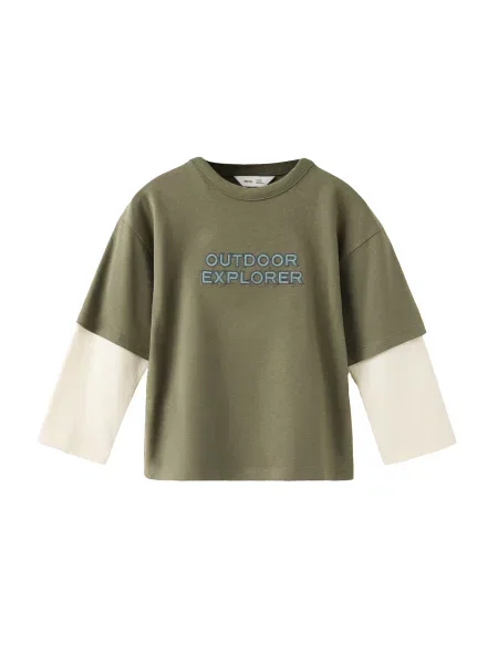 MANGO KIDS Tricou CAMEXPL albastru fumuriu / gri / oliv / natural alb