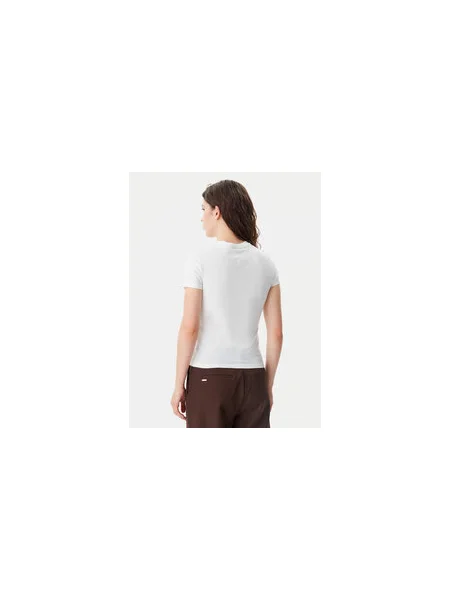 Tommy Jeans Póló Tonal Linear Ekru Slim Fit
