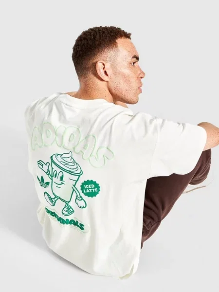 ADIDAS ORIGINALS Tričko ICED LATTE zelená / pastelově zelená bílá
