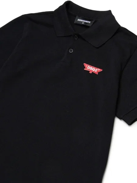 Koszulka polo dziecięca Dsquared2 czarna