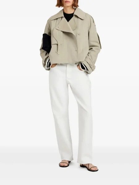 Geacă Proenza Schouler White Label cu două rânduri de nasturi alb