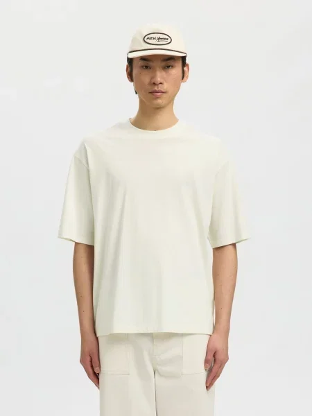 SELECTED Tricou SLHASPEN deschis / maro bej