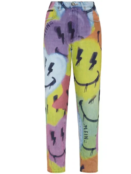 Blugi drepți Philipp Plein galben