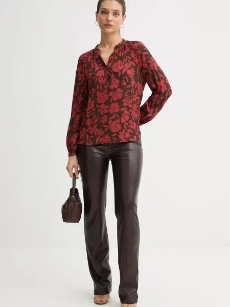 Блузка United Colors of Benetton візерунок бордовий