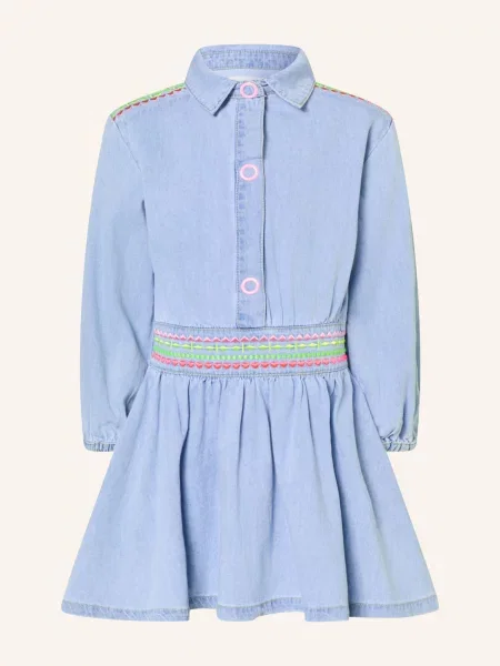Billieblush Džínové Šaty tmavě / neonově růžová / neonově žlutá modrá