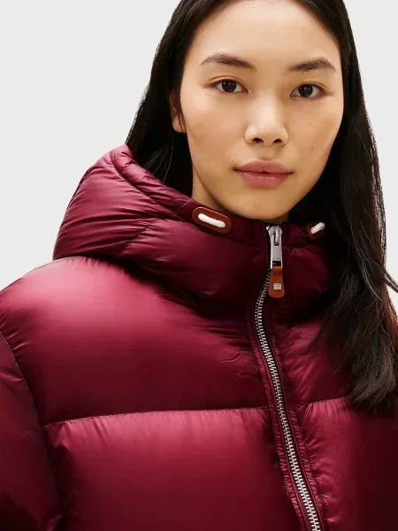 Пуховик Tommy Hilfiger бордовый