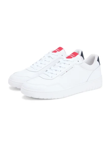 Sneakerși Tommy Hilfiger din piele alb